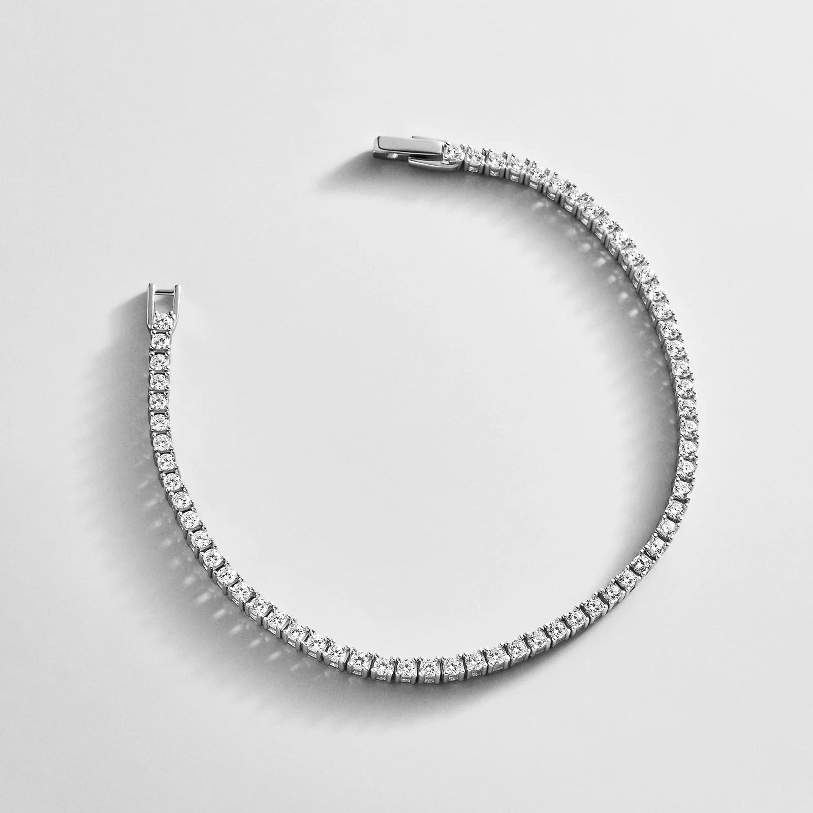 Billie Silver Tennis Bracelet - Rhodium Plated Silver