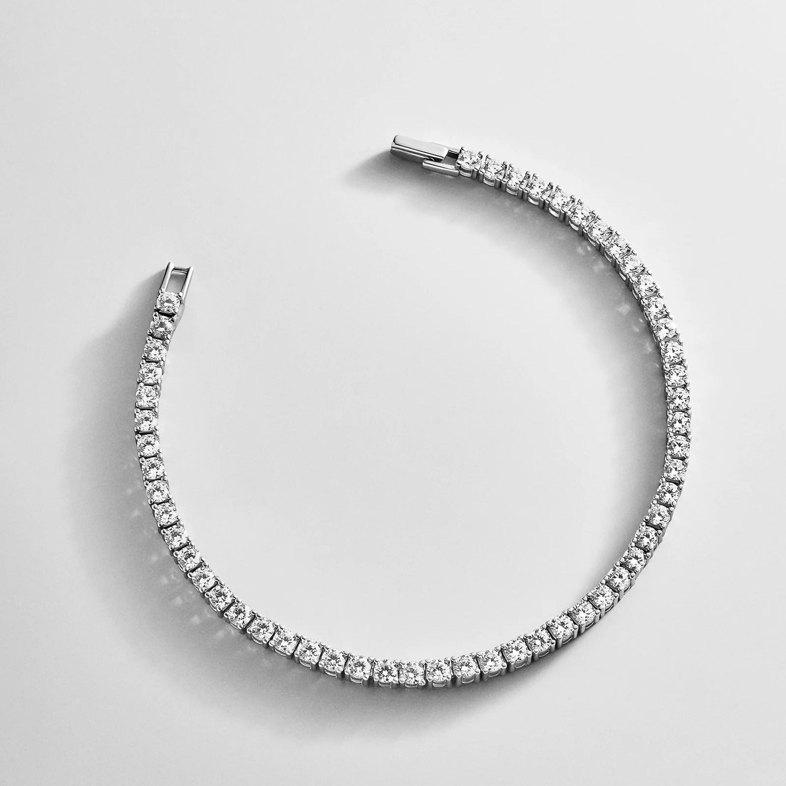 Billie Silver Tennis Bracelet - Rhodium Plated Silver