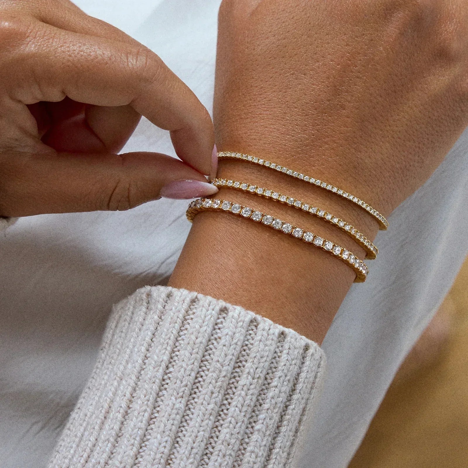 Billie Gold Tennis Bracelet - Gold Plated Brass