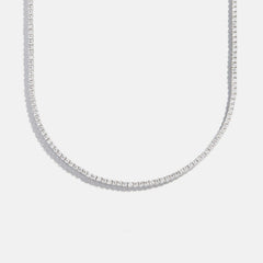 Billie Sterling Silver Tennis Necklace - Sterling Silver