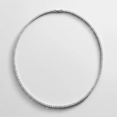 Billie Silver Tennis Necklace - Rhodium Plated Silver