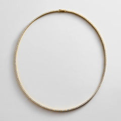 Billie Gold Tennis Necklace - Gold Plated Brass