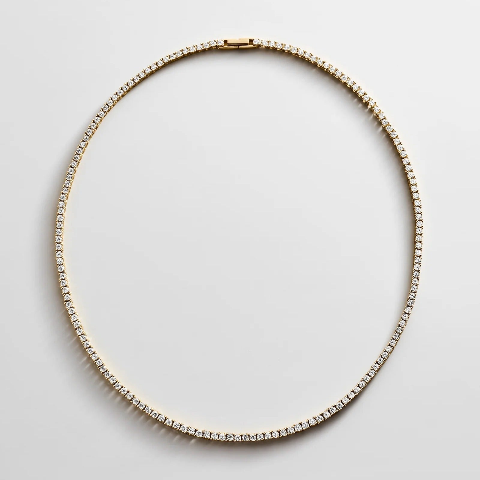 Billie Gold Tennis Necklace - Gold Plated Brass