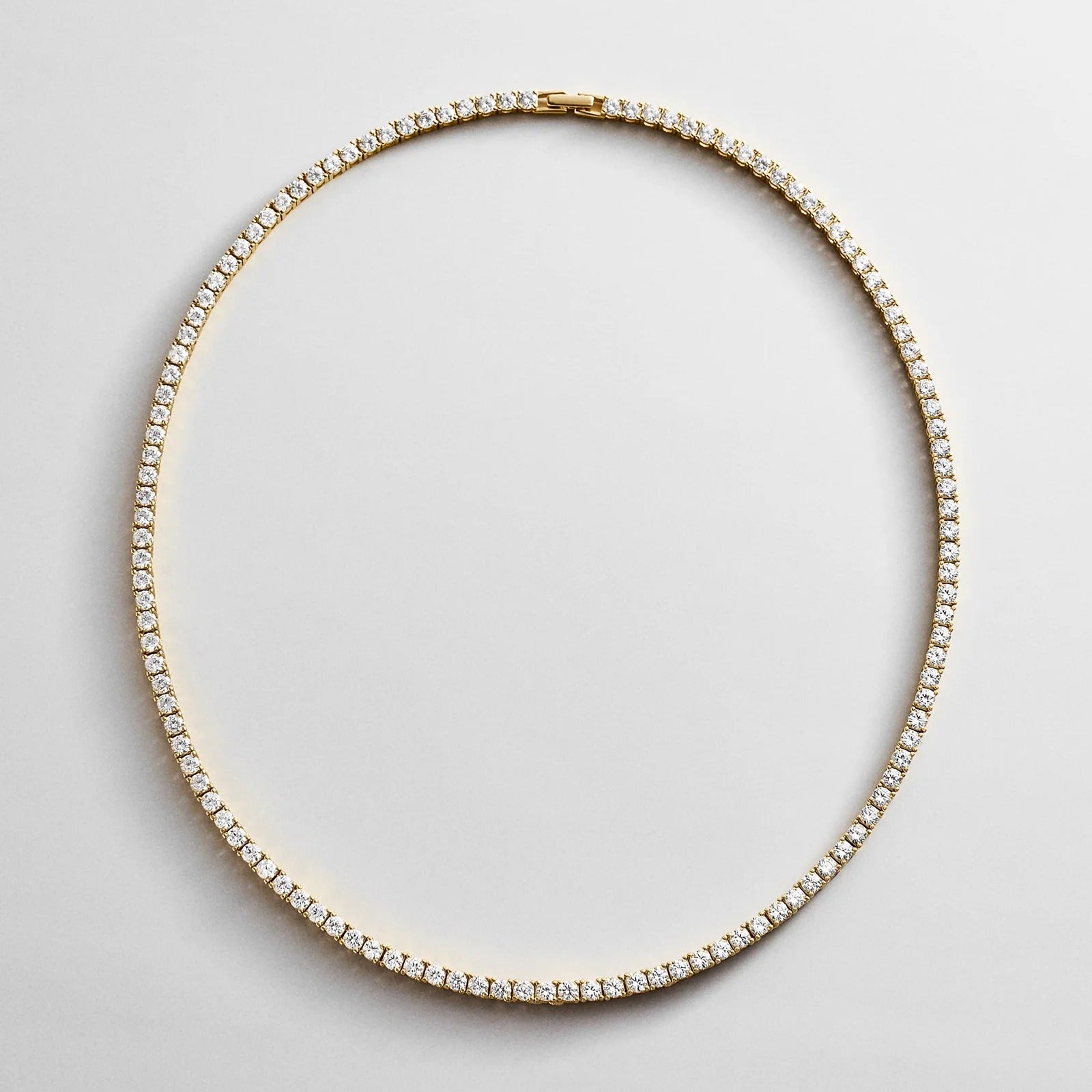 Billie 18K Gold Tennis Necklace - 18K Gold Plated Sterling Silver