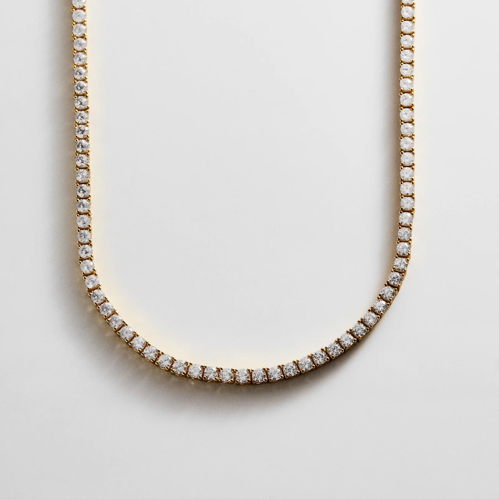 Billie Gold Tennis Necklace - Gold Plated Brass