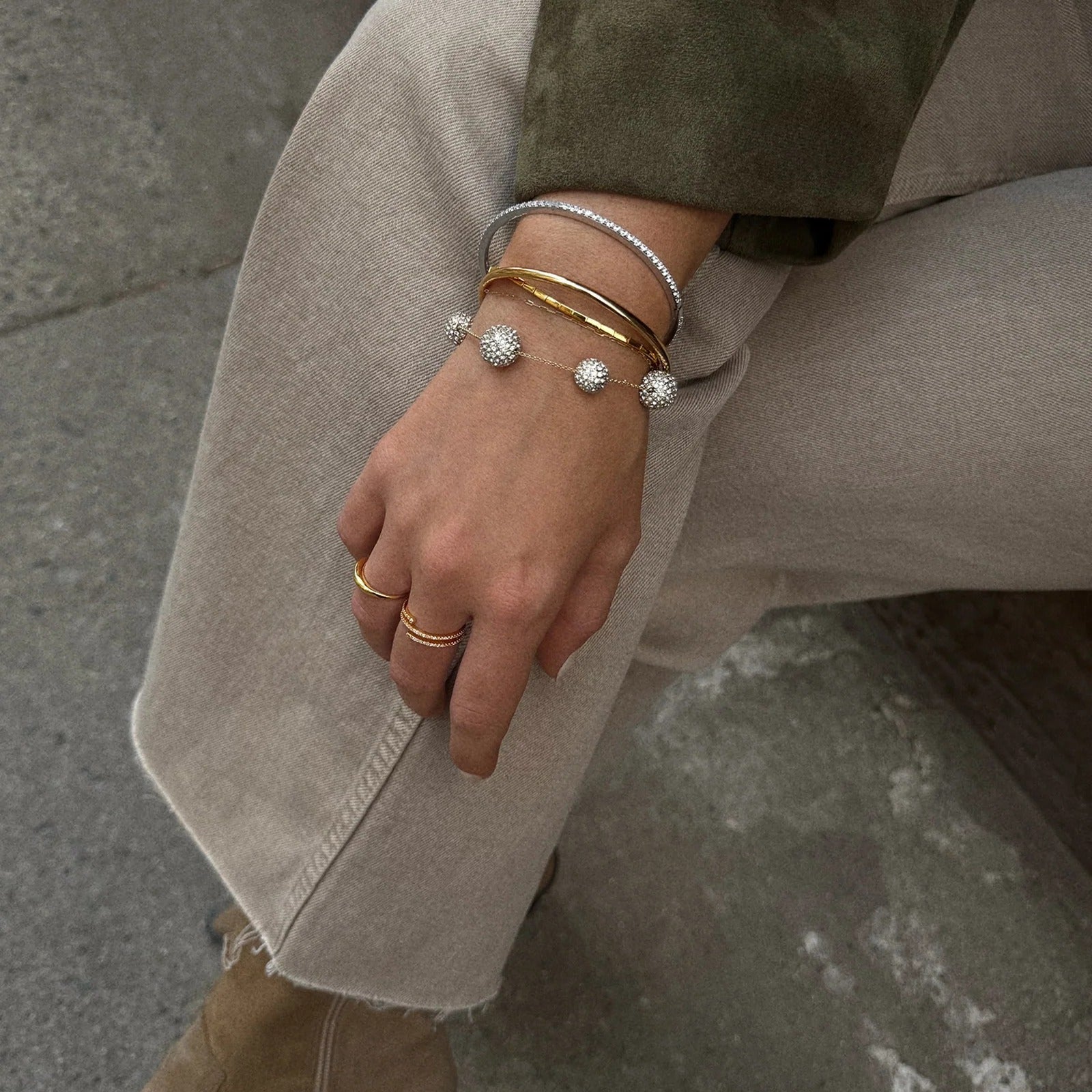 Blair Bracelet - Gold/Pavé