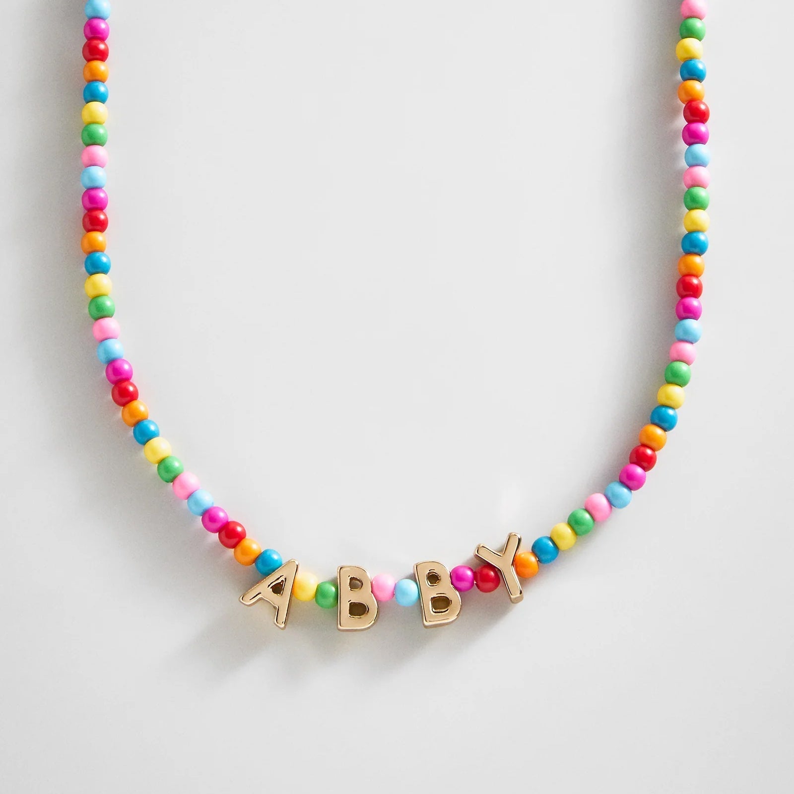 Bead Mine Kids' Custom Name Necklace - Dark Multi