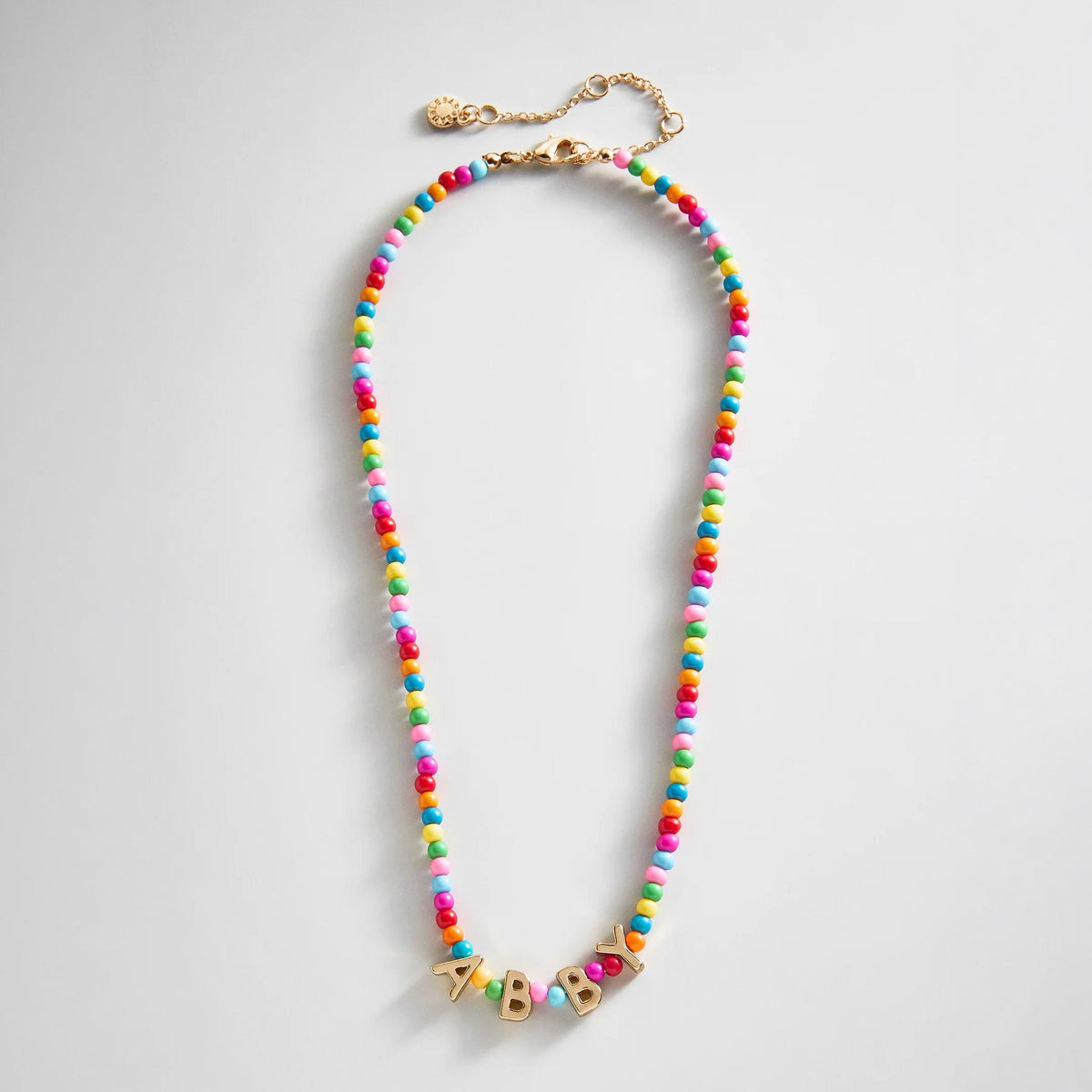 Bead Mine Kids' Custom Name Necklace - Dark Multi