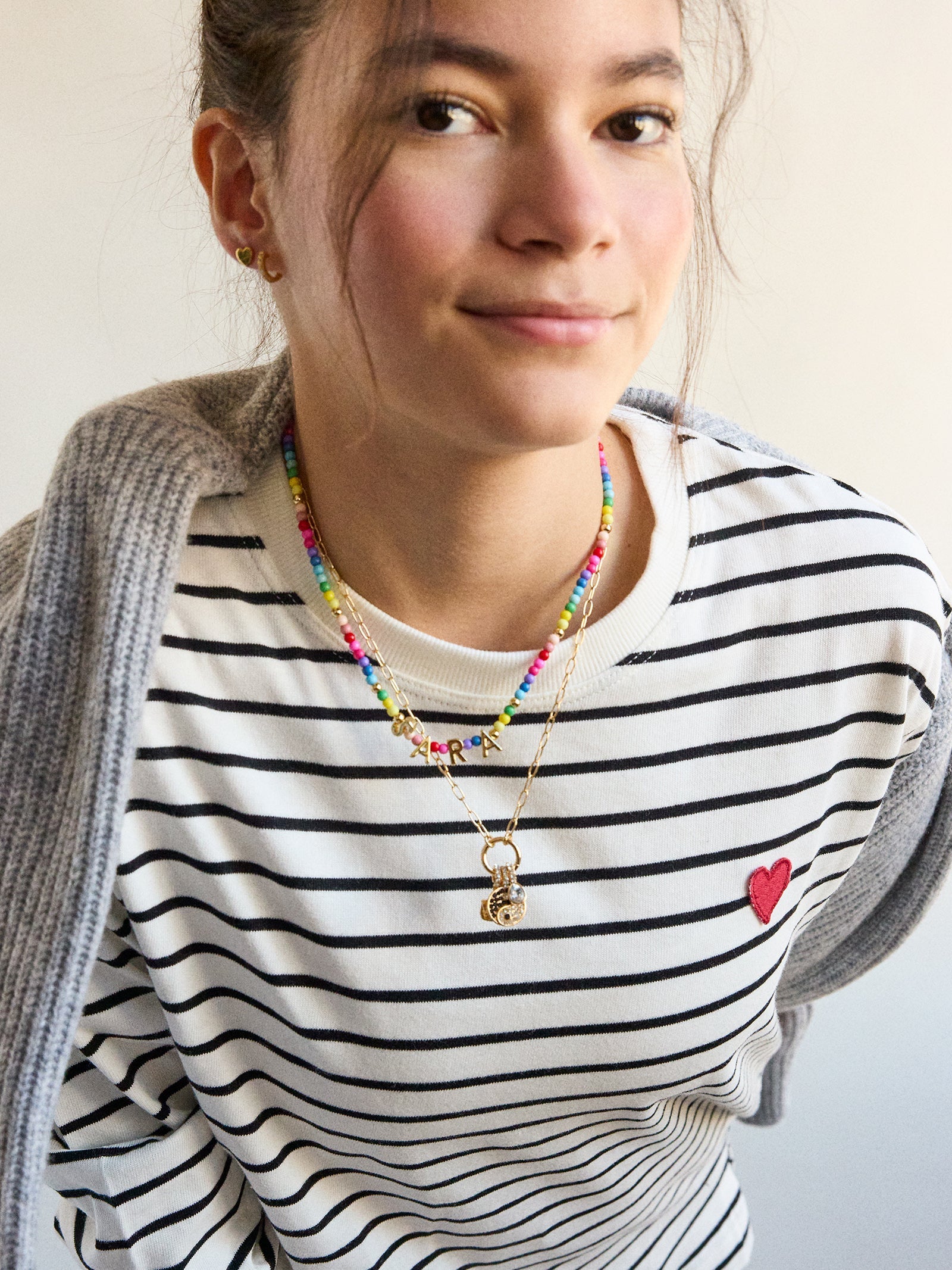 Bead Mine Kids' Custom Name Necklace - Multi