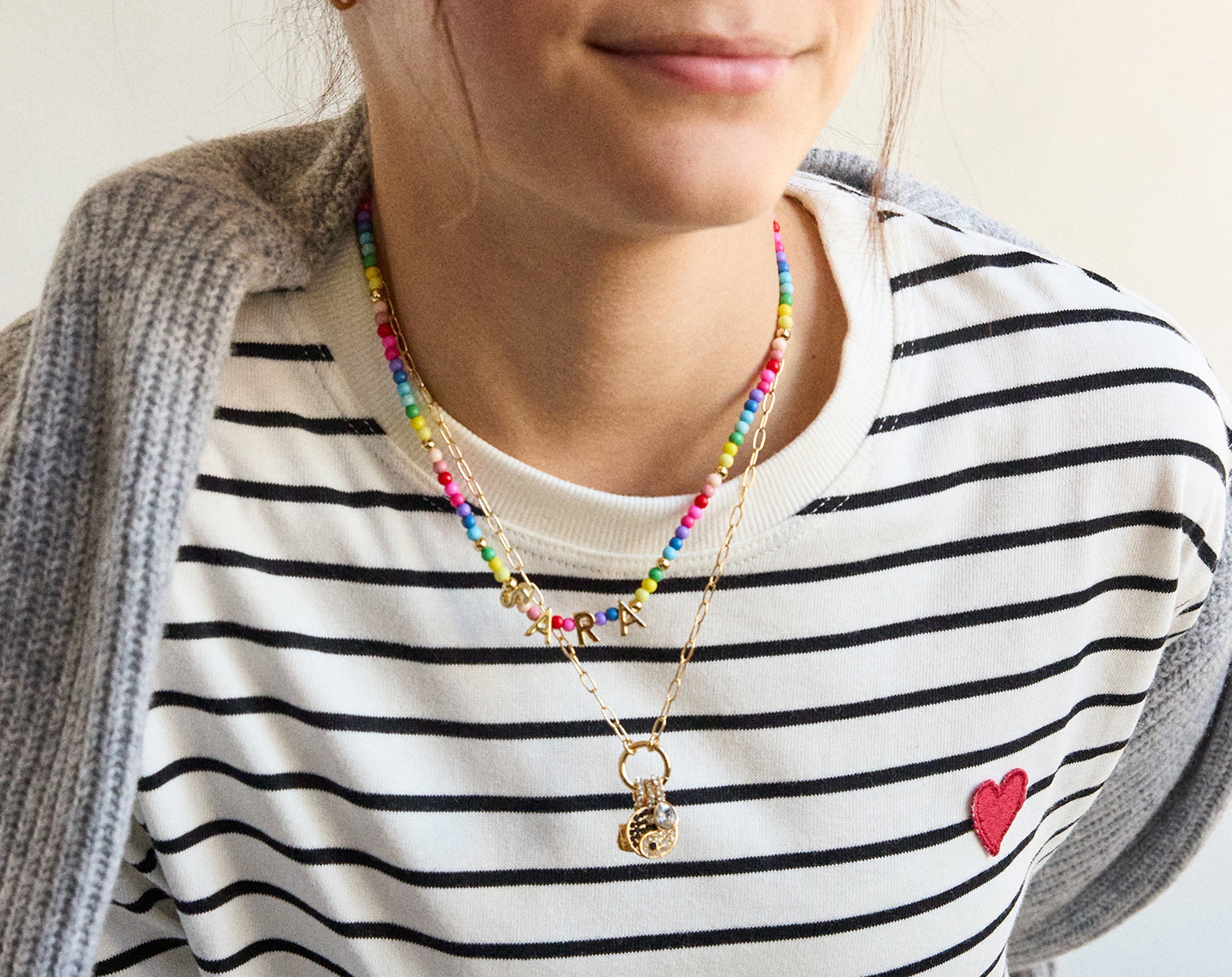 Bead Mine Kids' Custom Name Necklace - Multi