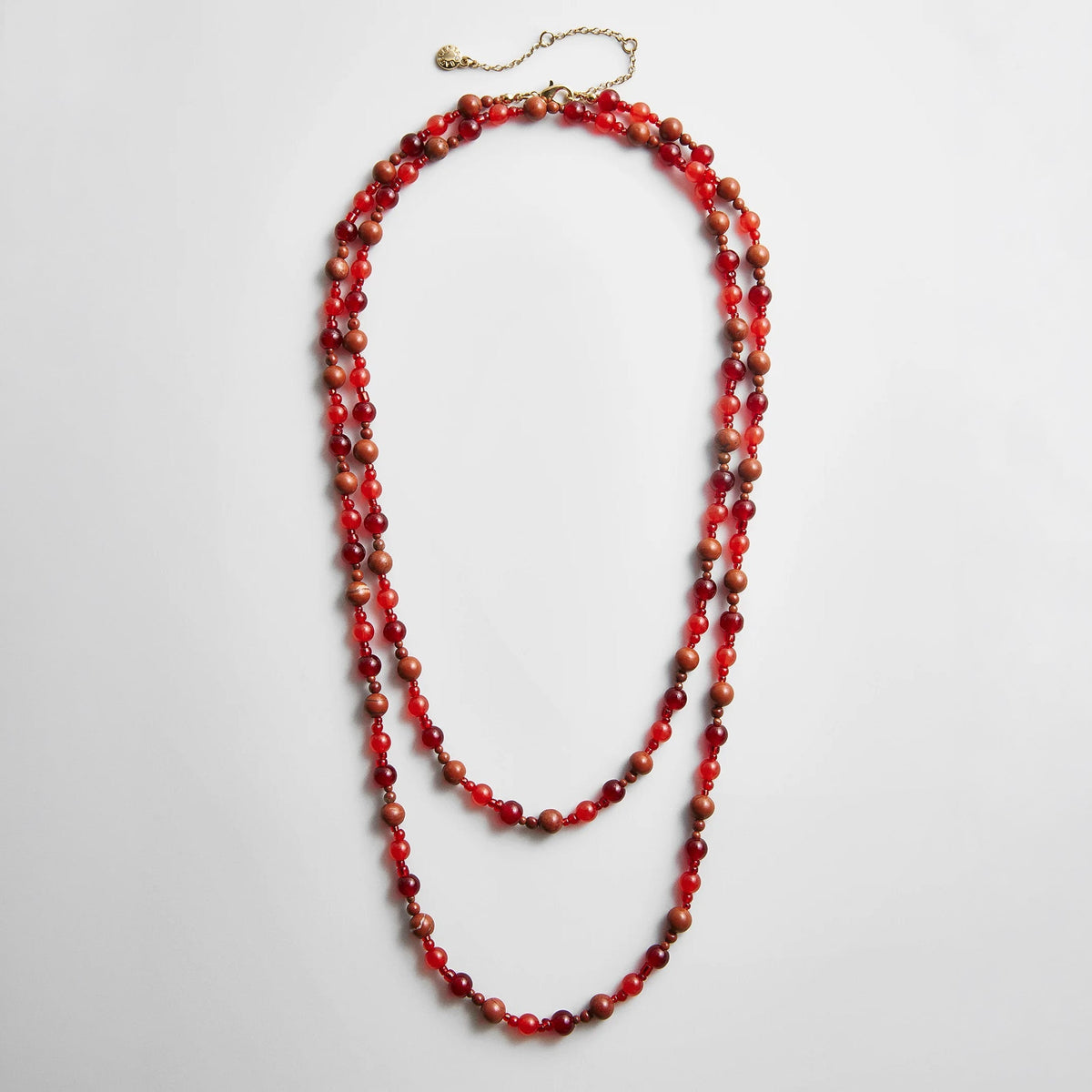 Charlotte Beaded Necklace - Red Jasper