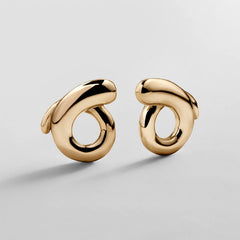 Cassidy Statement Stud Earrings - Gold