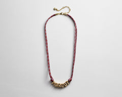 Bubble Letter Custom Paracord Necklace - Red