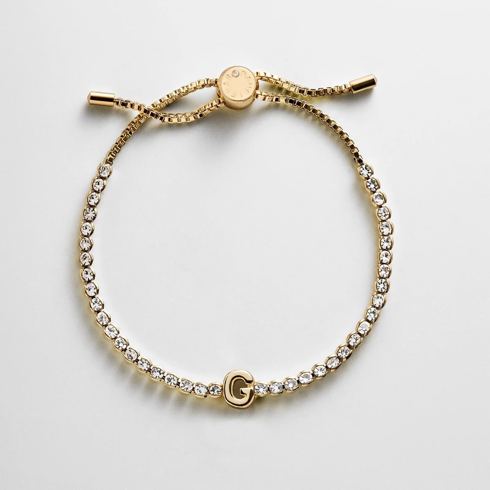 Block Letter Tennis Bracelet - Initial Tennis Bracelet