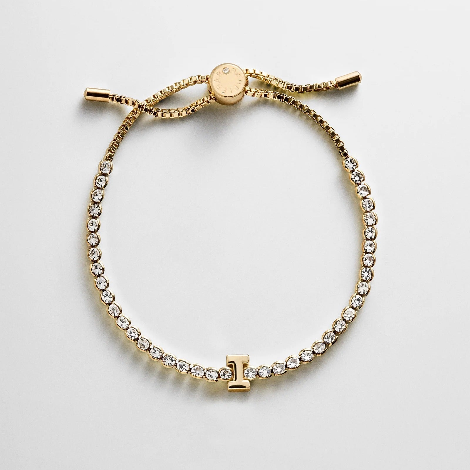 Block Letter Tennis Bracelet - Initial Tennis Bracelet