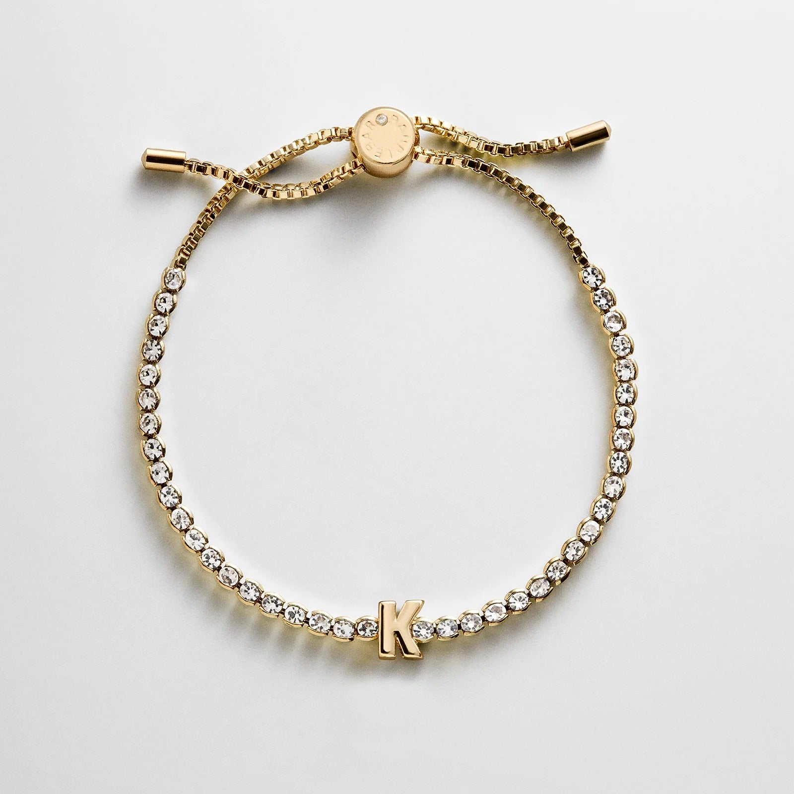 Block Letter Tennis Bracelet - Initial Tennis Bracelet