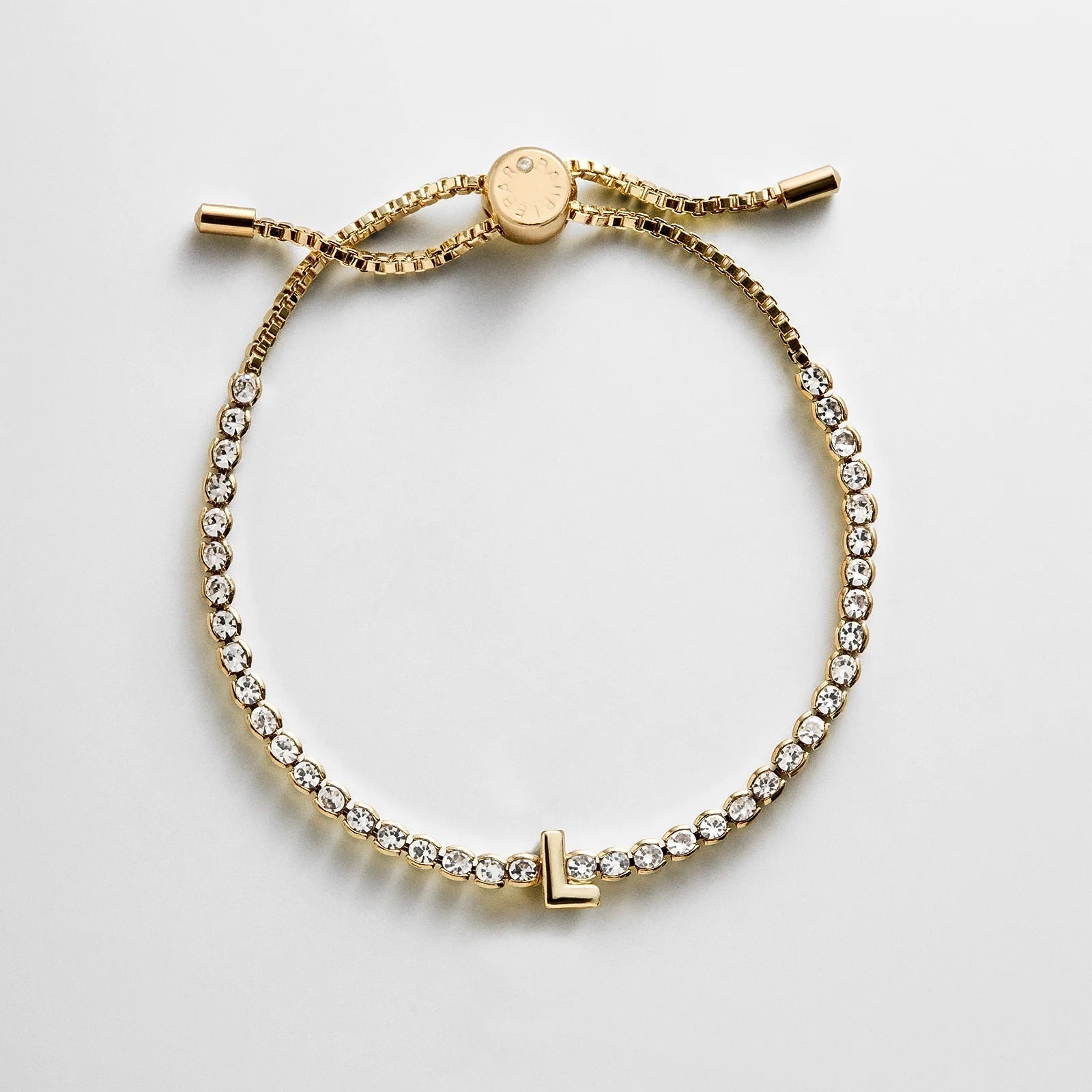Block Letter Tennis Bracelet - Initial Tennis Bracelet