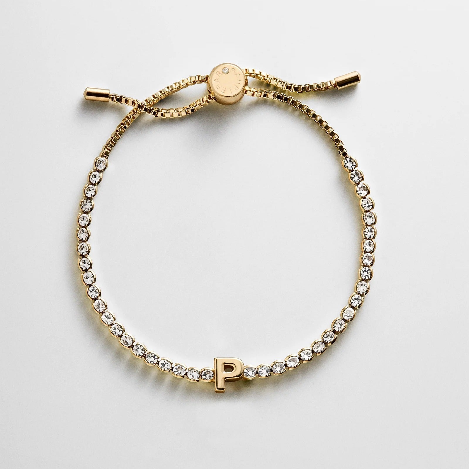 Block Letter Tennis Bracelet - Initial Tennis Bracelet