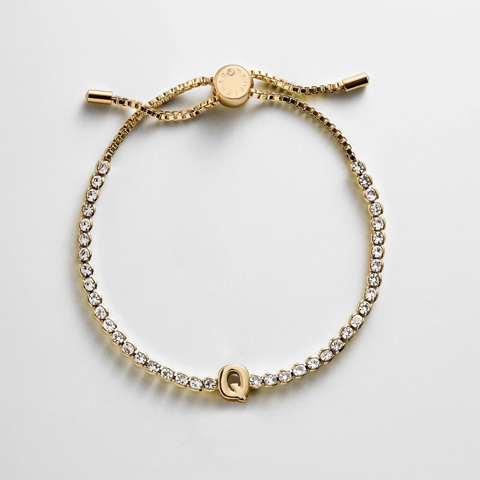 Block Letter Tennis Bracelet - Initial Tennis Bracelet