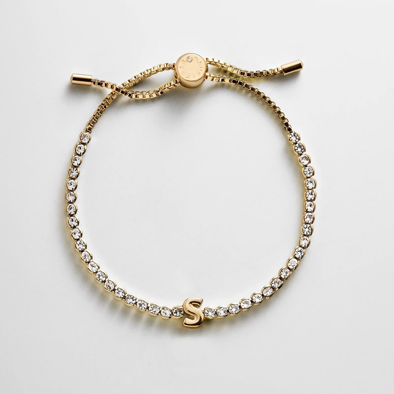 Block Letter Tennis Bracelet - Initial Tennis Bracelet