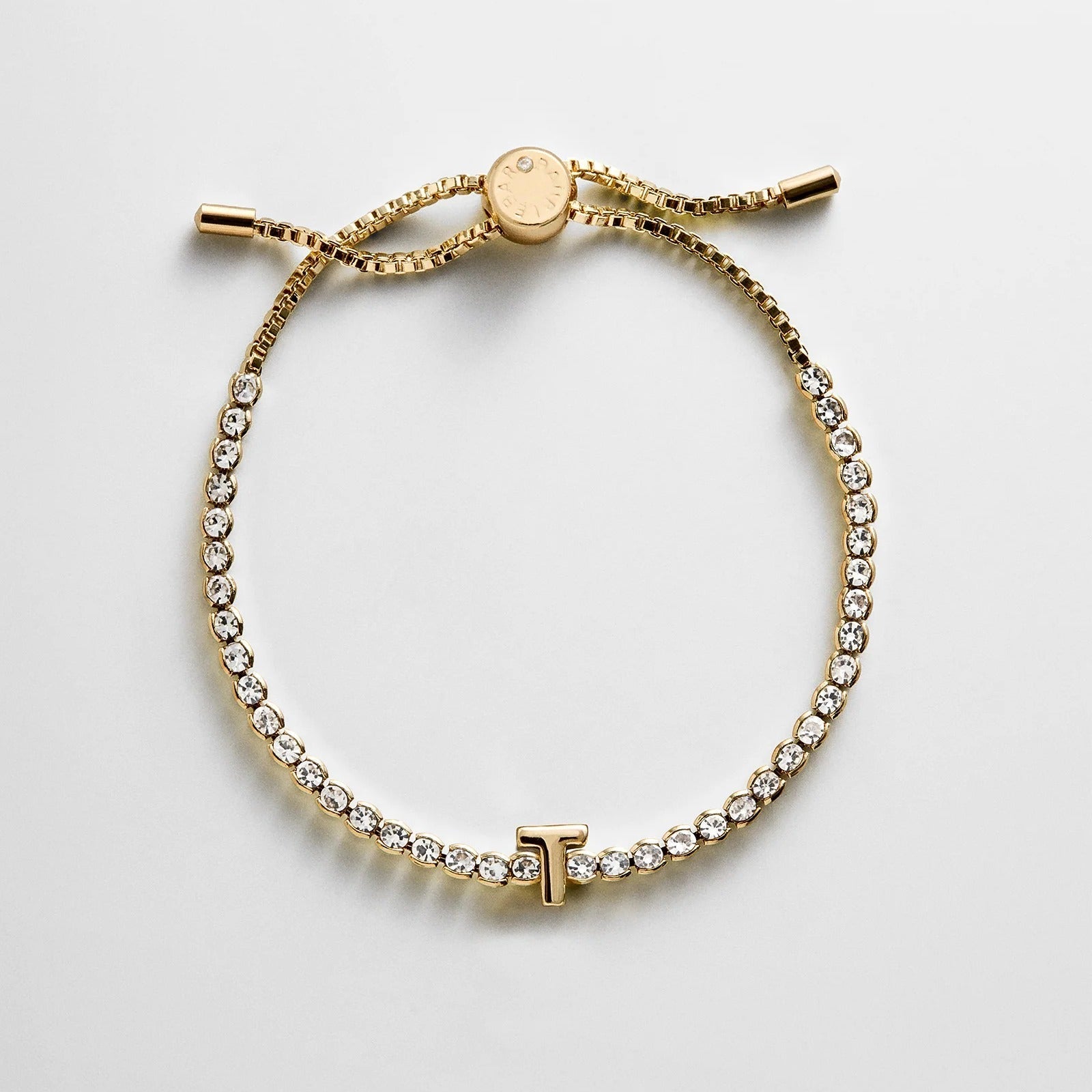 Block Letter Tennis Bracelet - Initial Tennis Bracelet