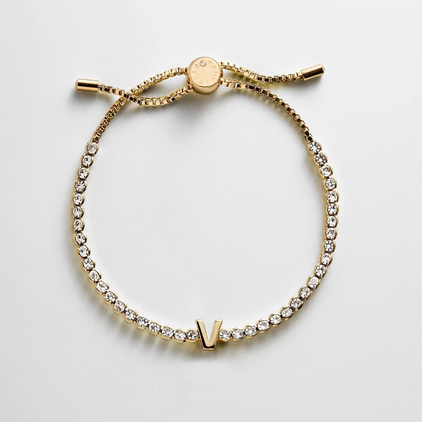 Block Letter Tennis Bracelet - Initial Tennis Bracelet