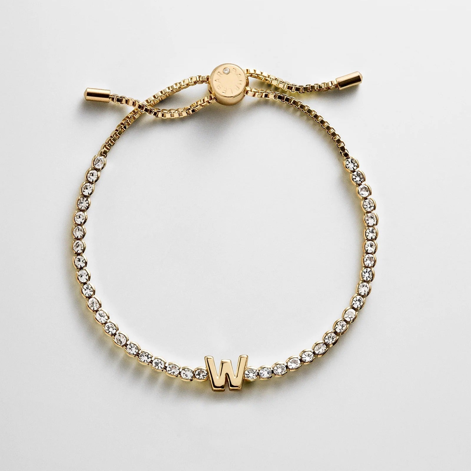 Block Letter Tennis Bracelet - Initial Tennis Bracelet