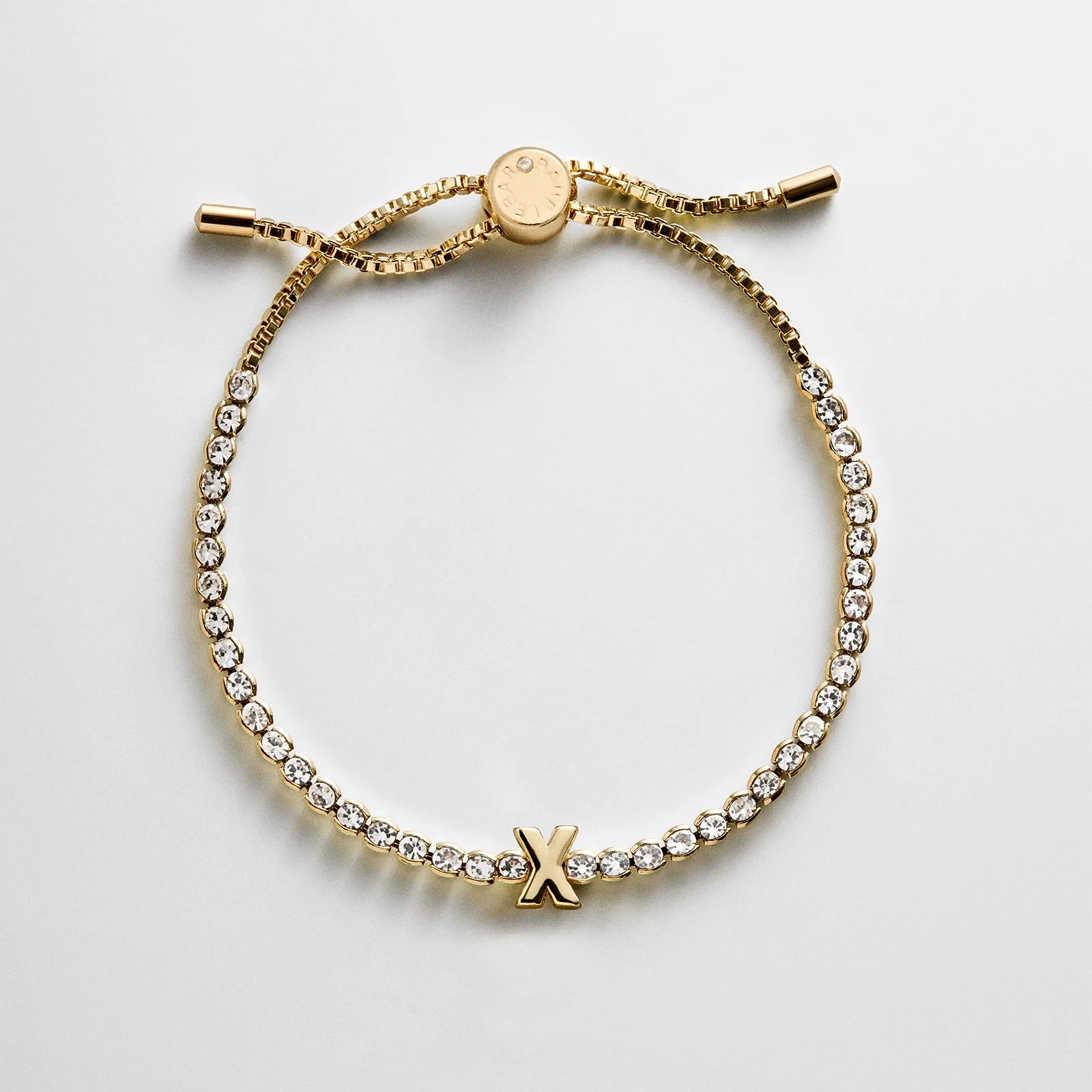 Block Letter Tennis Bracelet - Initial Tennis Bracelet