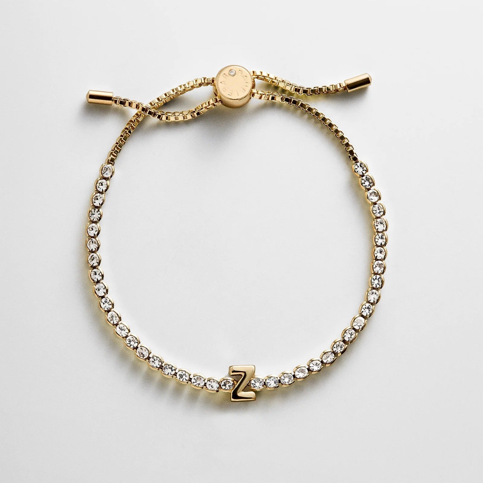 Block Letter Tennis Bracelet - Initial Tennis Bracelet