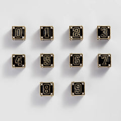 Block Party Varsity Number Custom Bracelet - Onyx Double Digit