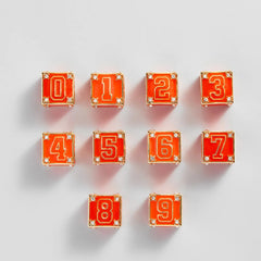 Block Party Varsity Number Custom Bracelet - Tangerine Double Digit