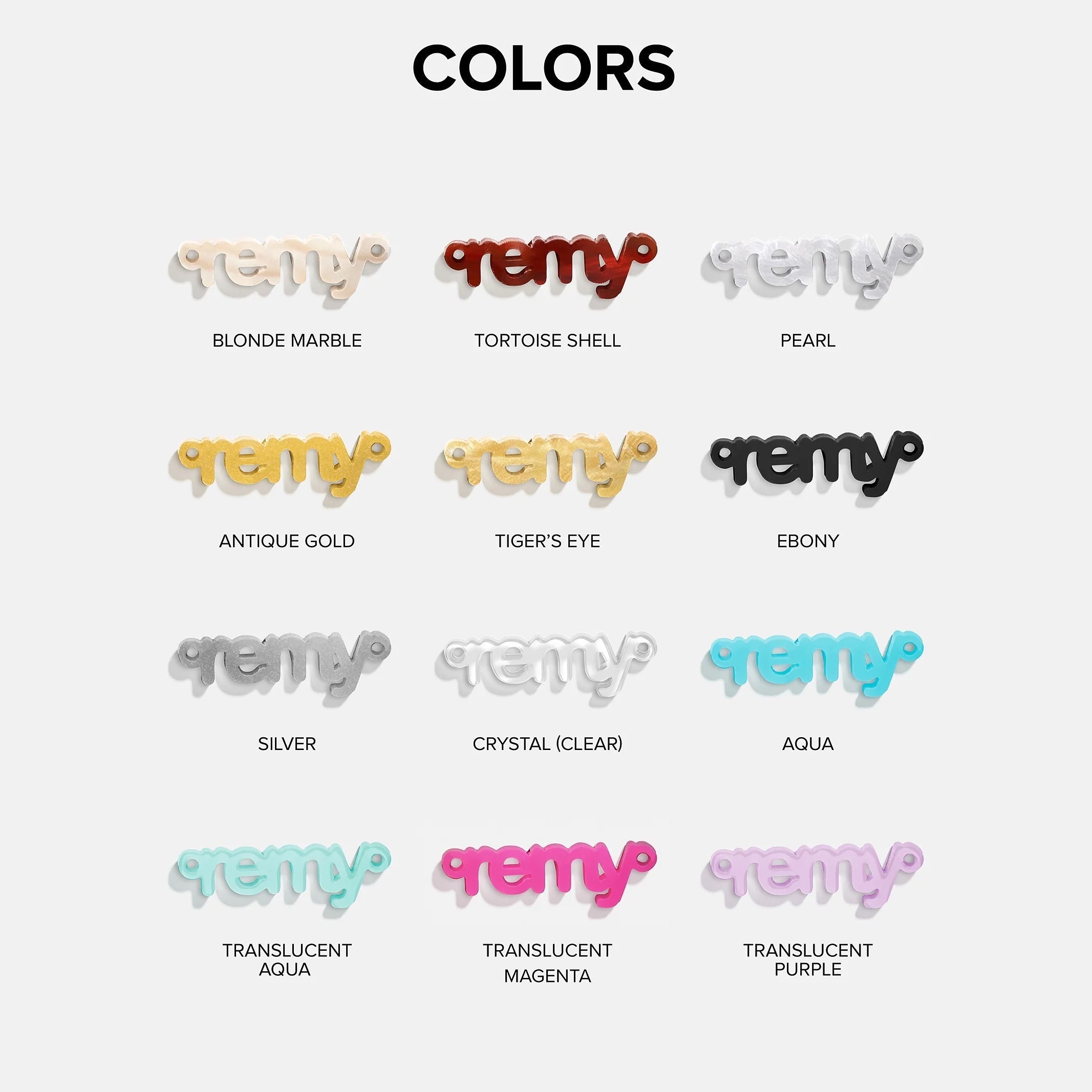 Acrylic Custom Nameplate Necklace - Gold