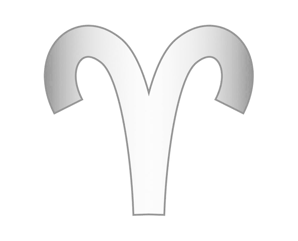 Aries Mini Zodiac Icon - Silver