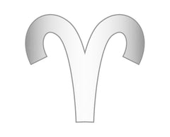 Aries Zodiac Icon - Silver