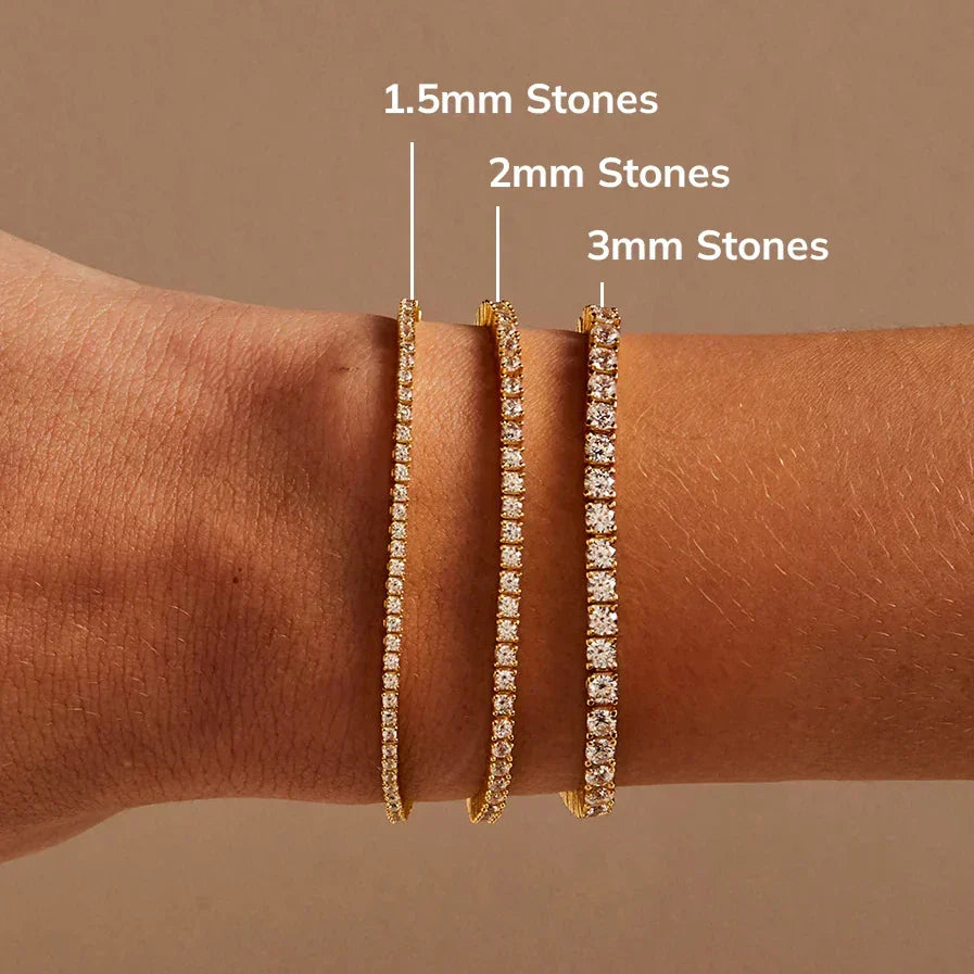 Billie Gold Tennis Bracelet - Gold Plated Brass