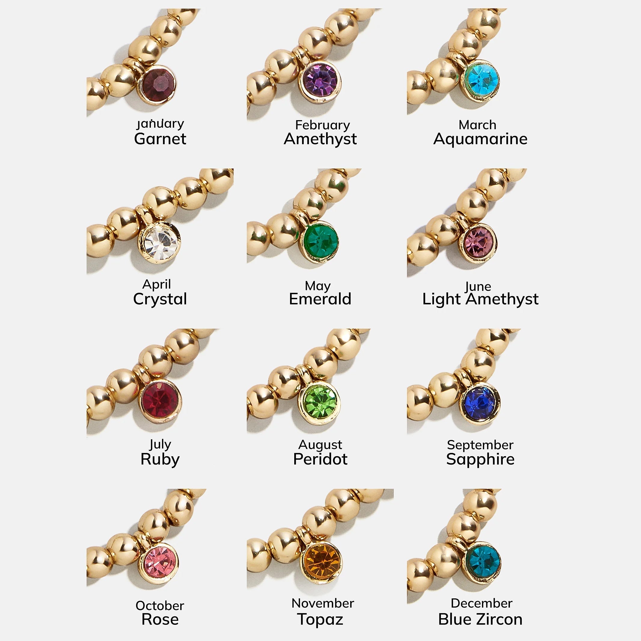 Birthstone Pisa Bracelet - Crystal
