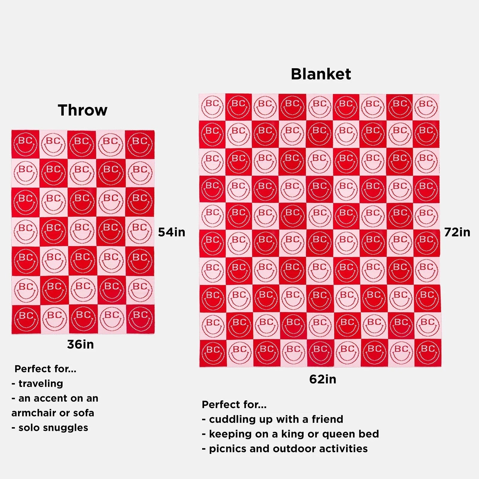 3D Check Custom Blanket - White/Brown