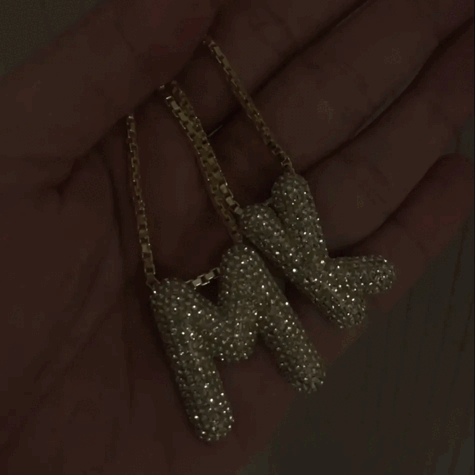 Bubble Initial Necklace