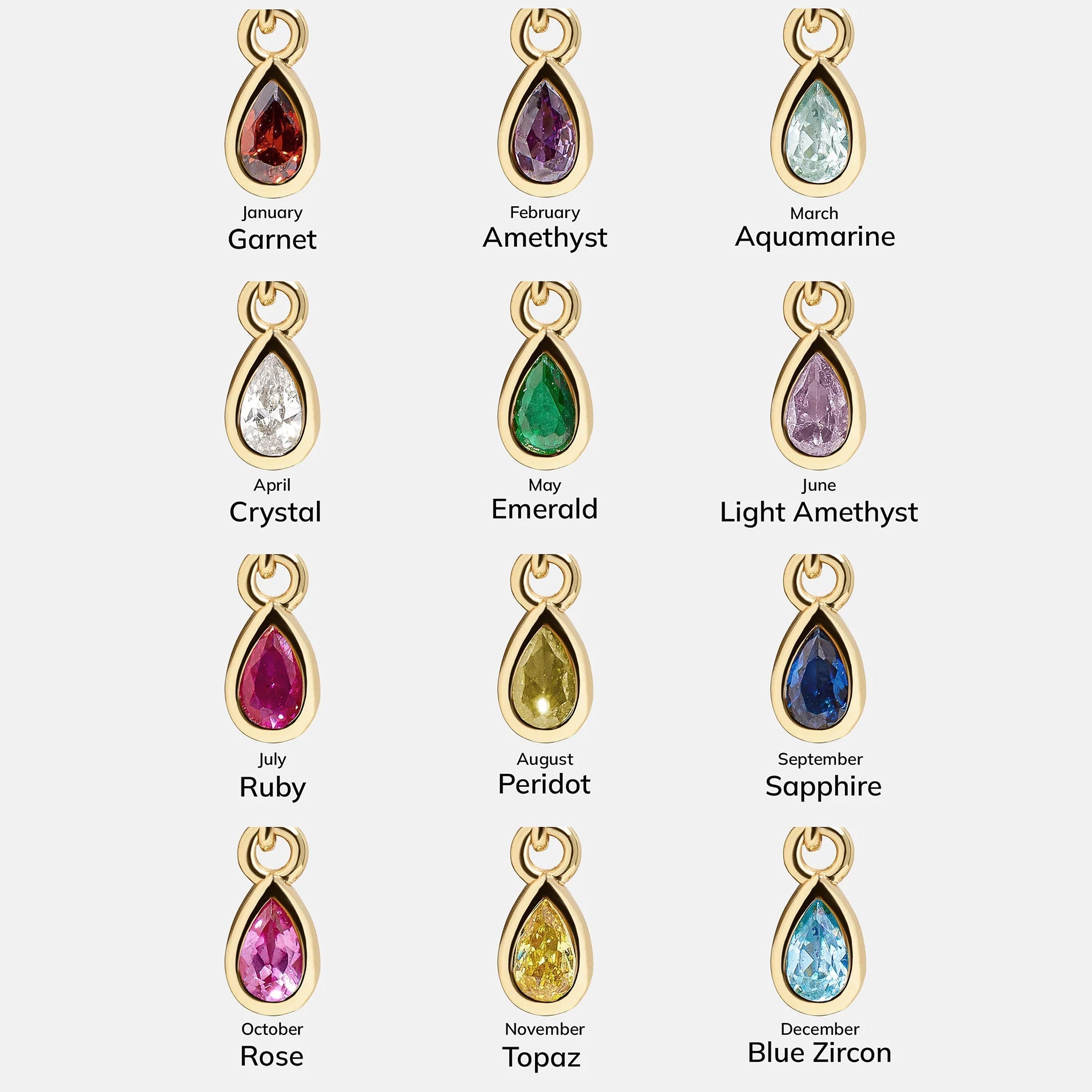 Birthstone Cluster Charm - Emerald