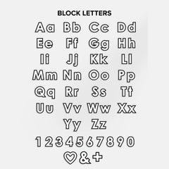 Block Font Custom iPhone Case - Green/Light Pink