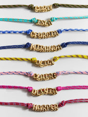 Bubble Letter Custom Paracord Necklace - Hot Pink
