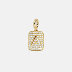 Block Pavé Initial Cluster Charm - A