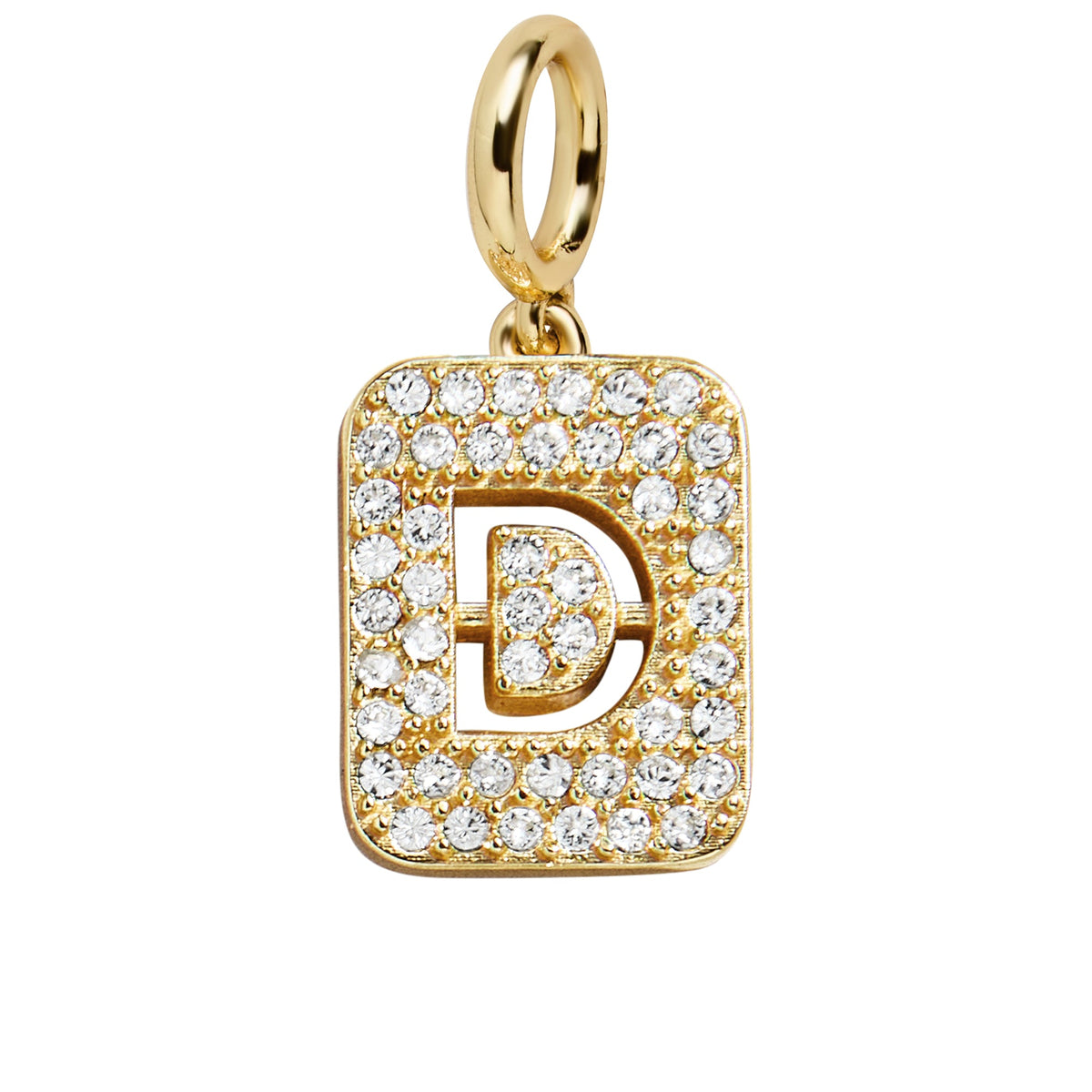 Block Pavé Initial Cluster Charm - D