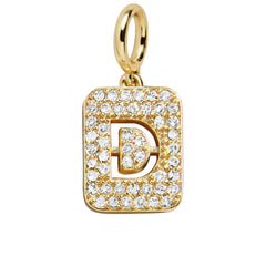 Block Pavé Initial Cluster Charm - D
