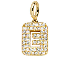 Block Pavé Initial Cluster Charm - E