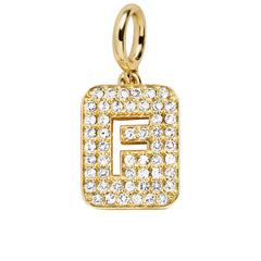 Block Pavé Initial Cluster Charm - F