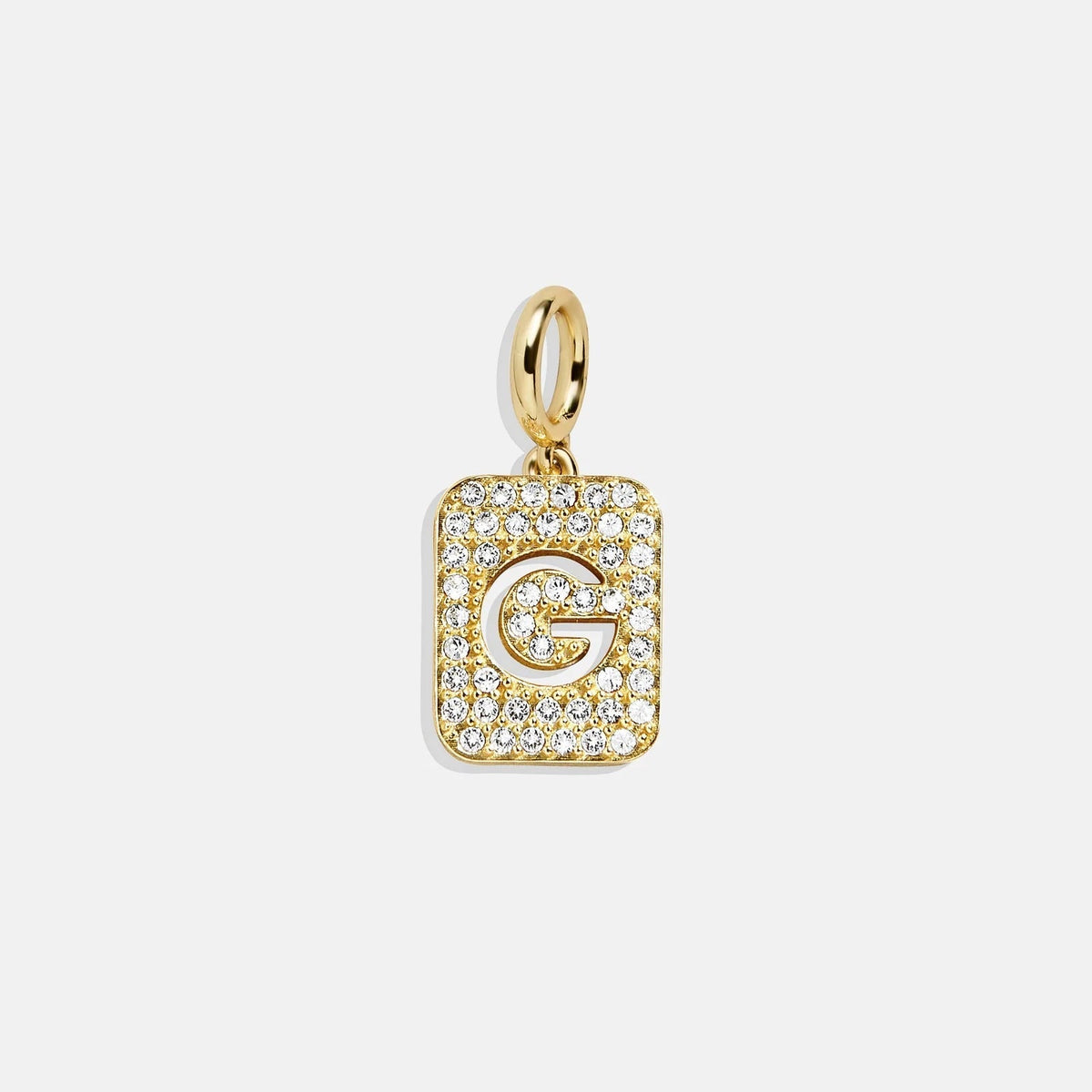 Block Pavé Initial Cluster Charm - G
