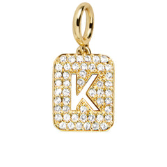 Block Pavé Initial Cluster Charm - K