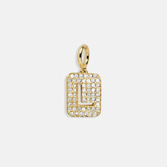 Block Pavé Initial Cluster Charm - L