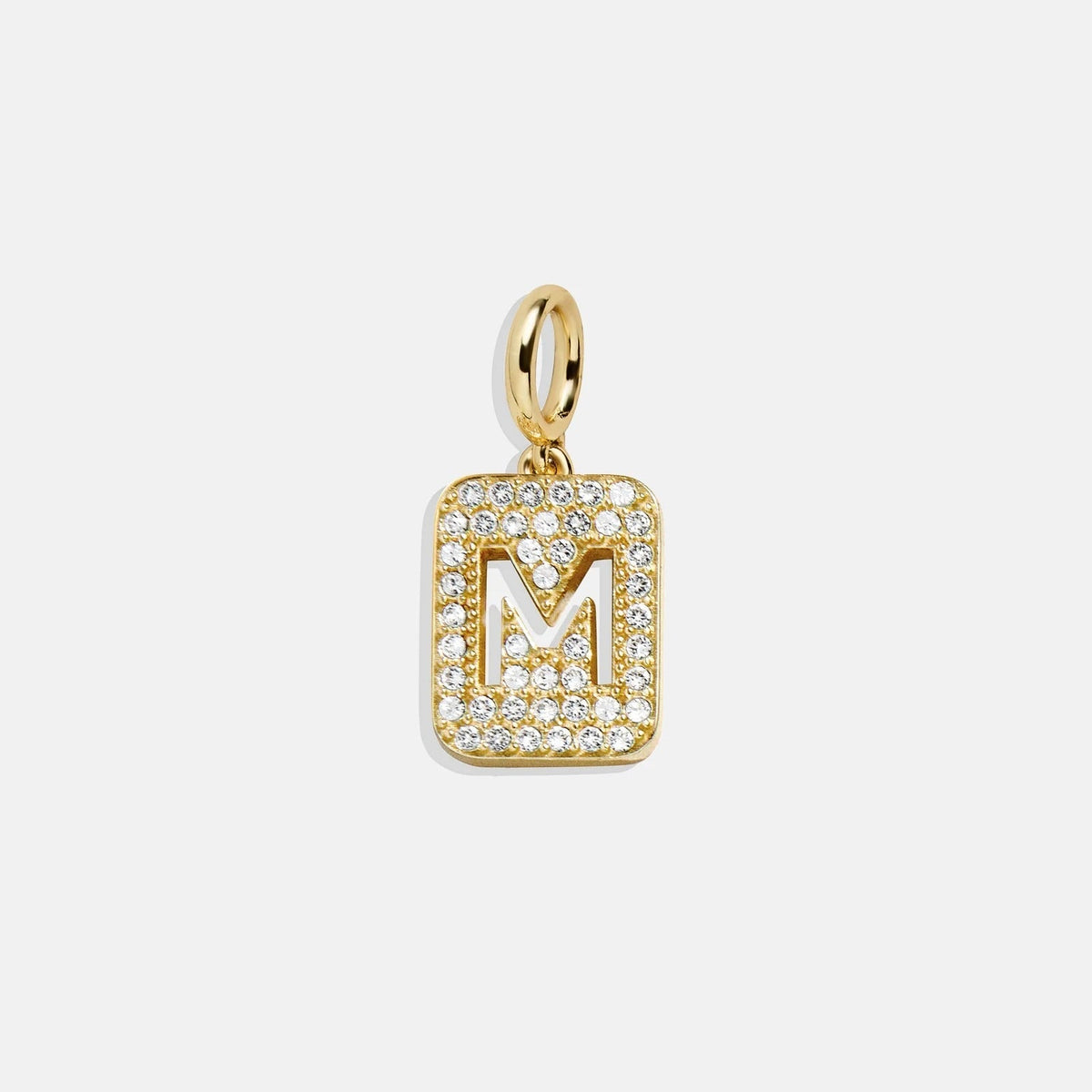 Block Pavé Initial Cluster Charm - M